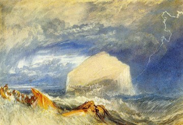  Vinci Oil Painting - Turner The Bass Rock for The Provincial Antiquities of Scotland seascape